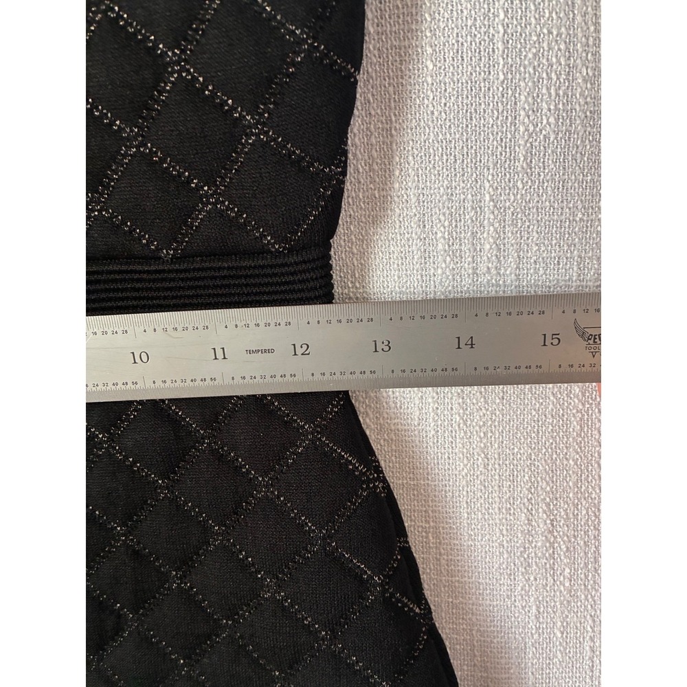 Sandro Many Quilted Lurex Knit Dress in Black NWT size 36 - Picture 7 of 10